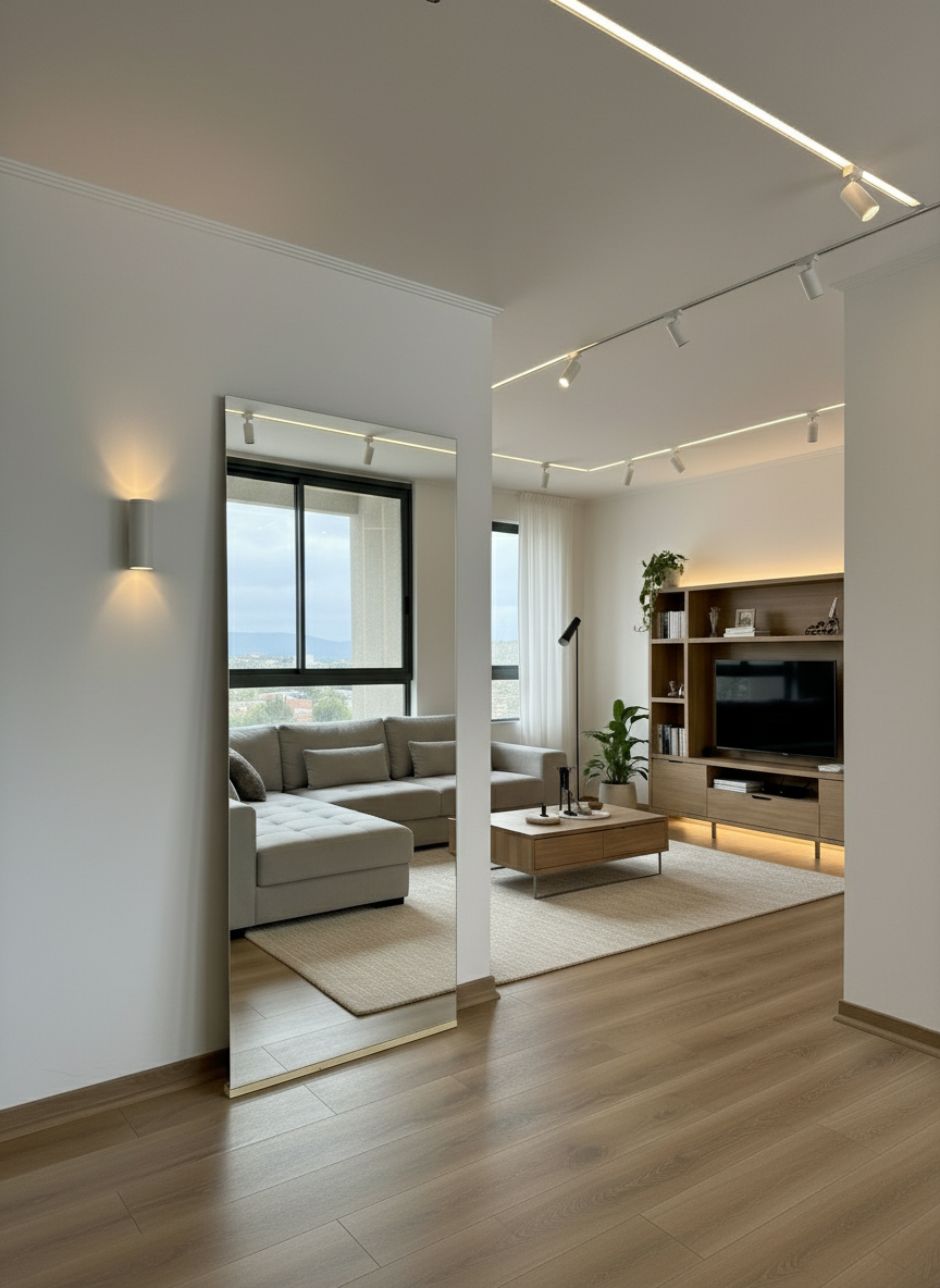 Espejo con base Rectangular Vertical