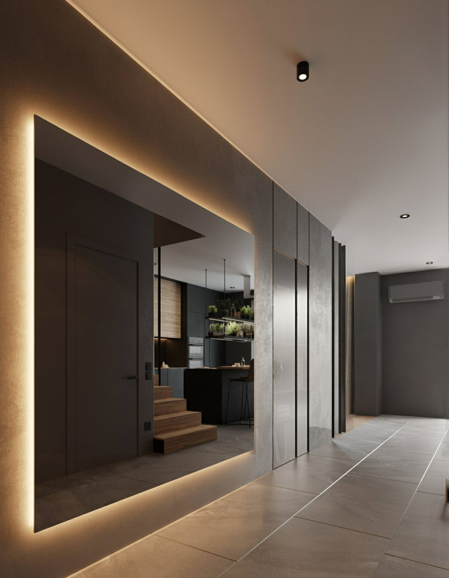 Espejo grande con iluminacion led integrada