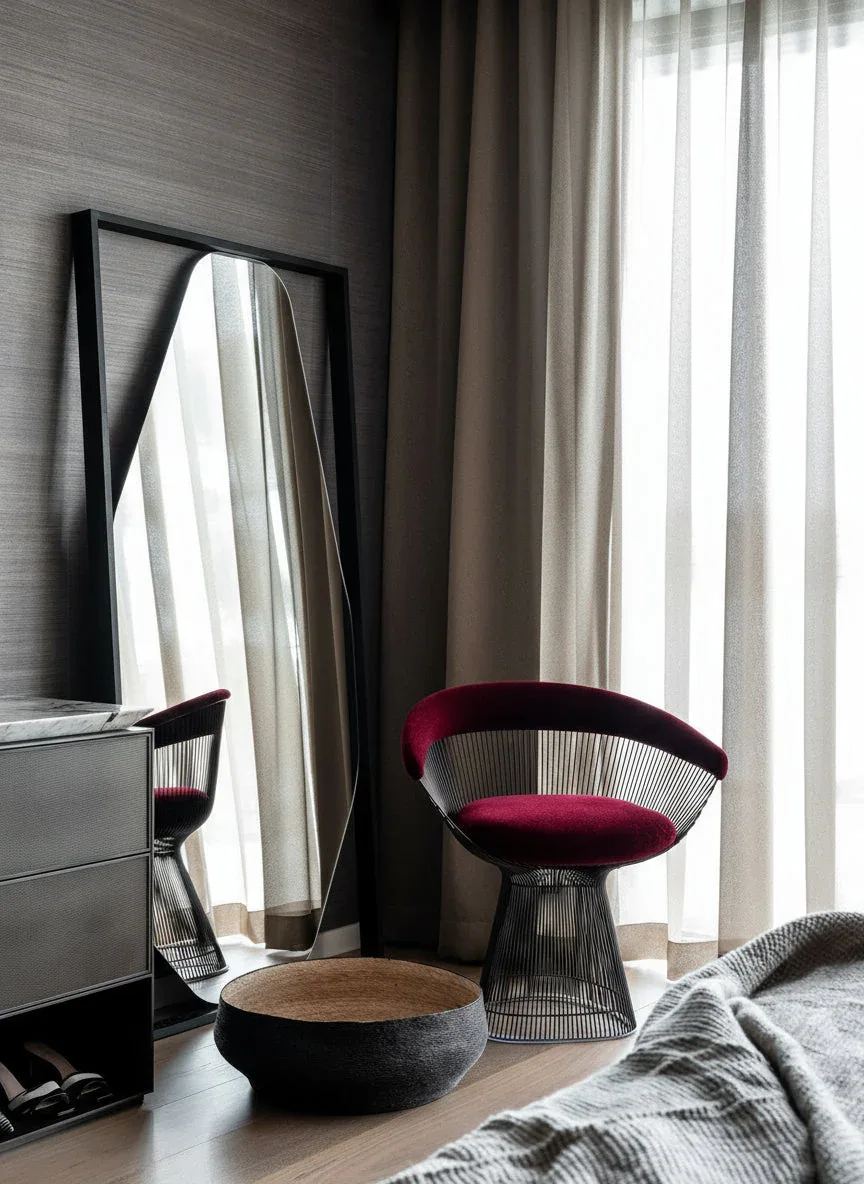 Espejo de pared marco de madera Singularity