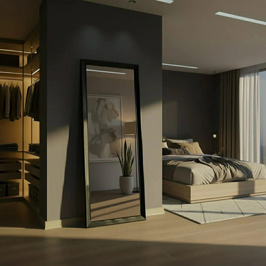 Espejo de Madera Negro Grande