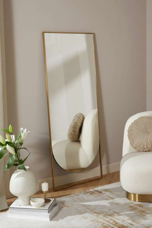 Espejo con marco dorado - Yourhomeplan