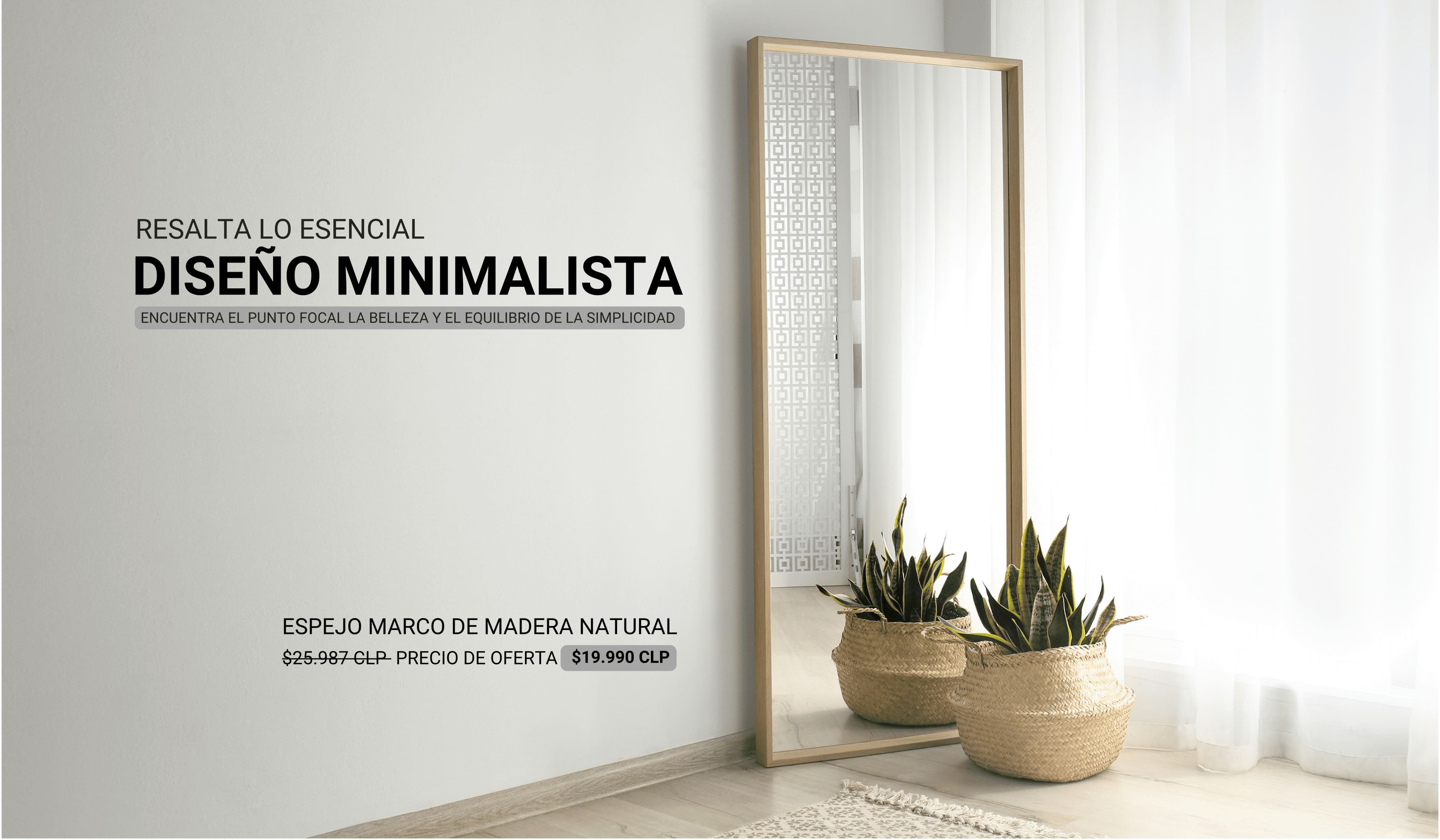 Espejos con diseños minimalista desde 19.990