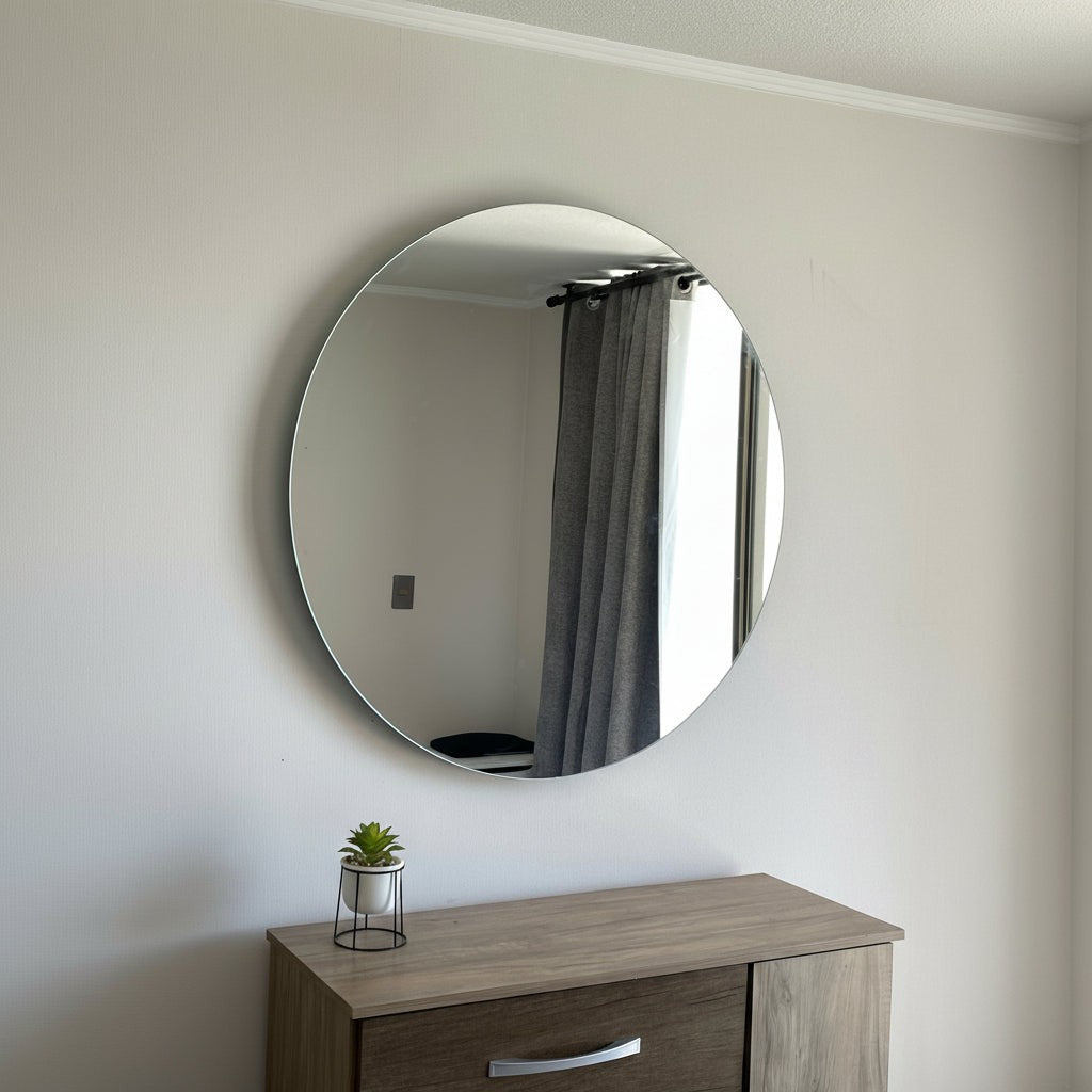 Espejo redondo de pared