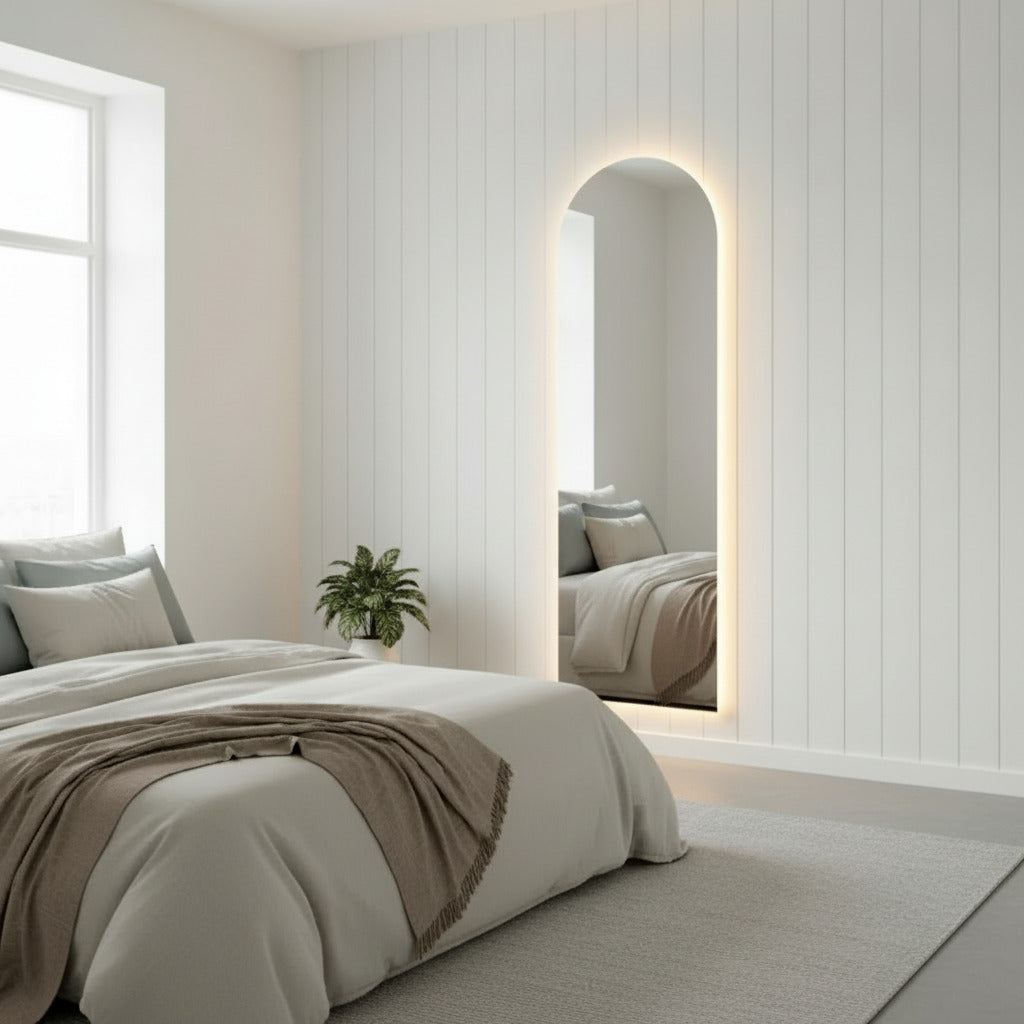 Espejo de pared forma de Arco LED