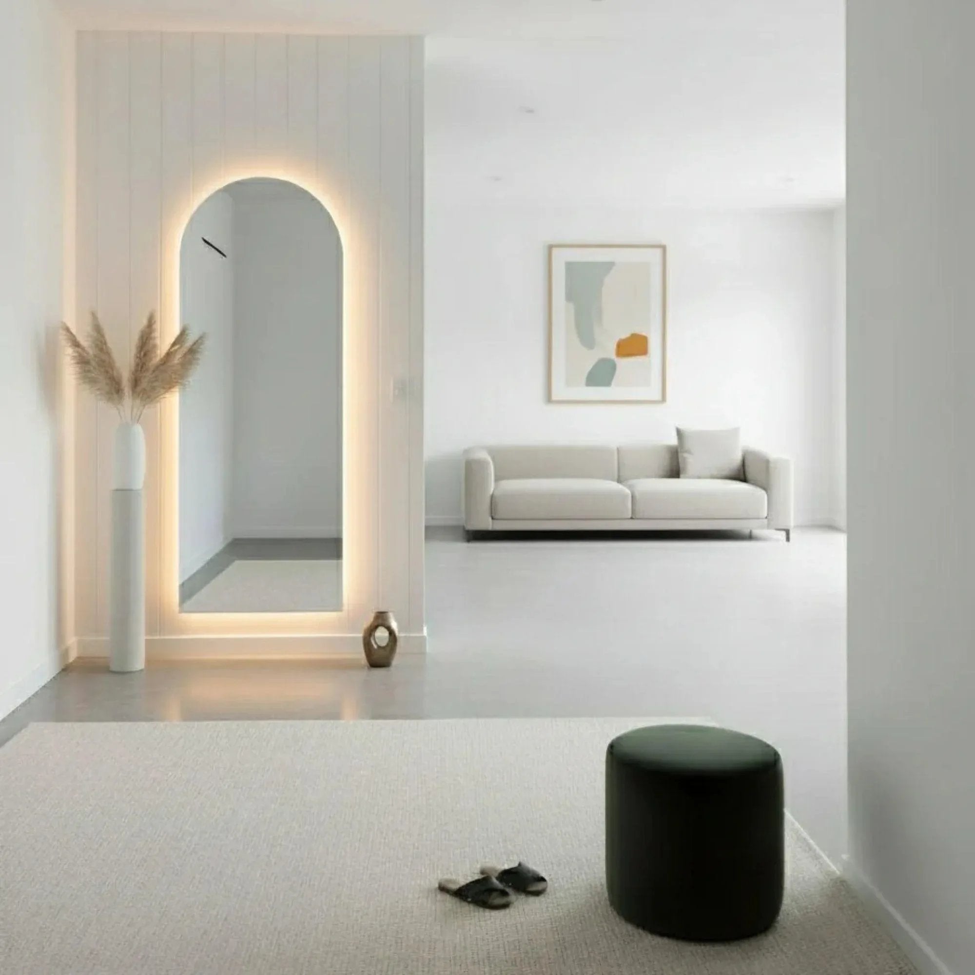 Espejo de pared forma de Arco LED