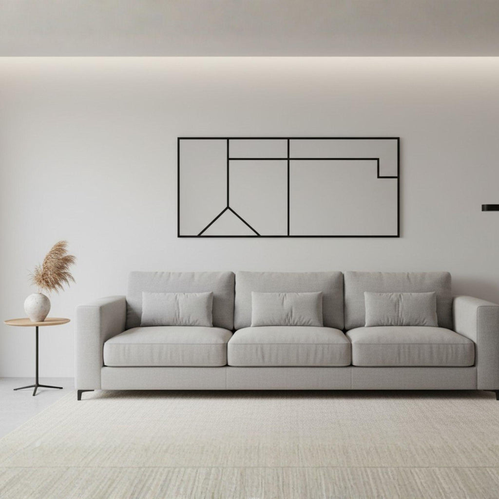 espejo con marco negro de madera para pared 