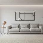 espejo con marco negro de madera para pared 