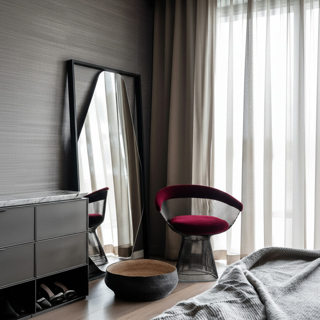 Espejo de pared marco de madera Singularity