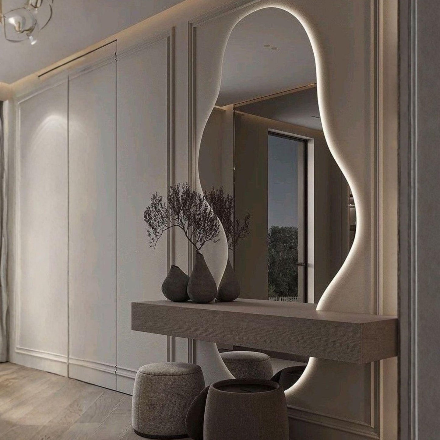 Espejo LED Irregular Silueta