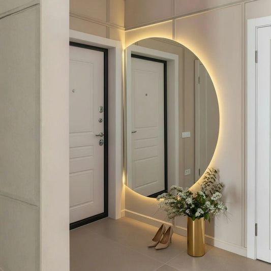 Espejo LED Semicircular Retroiluminado