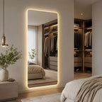 Espejo led con puntas redondeadas vertical ideal para tu habitacion