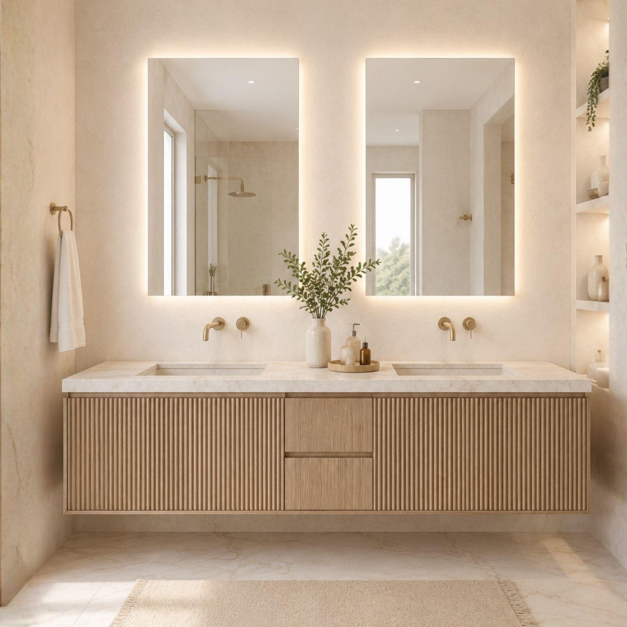 ESPJOS CUADRADOS PARA BAÑO CON ILUMINACION LED