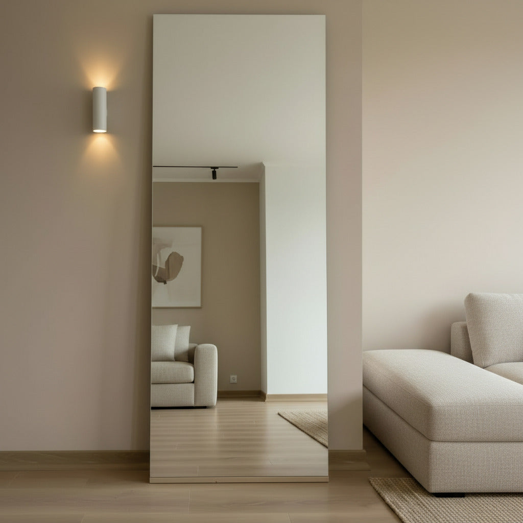 espejo con base rectangular