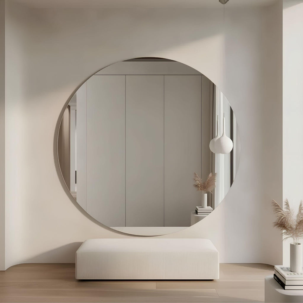 Espejo de forma circular grande para cualquier espacio de tu hogar y iluminarlo mas