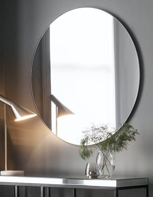Espejo circular con marco invisble para colgar en tu hogar