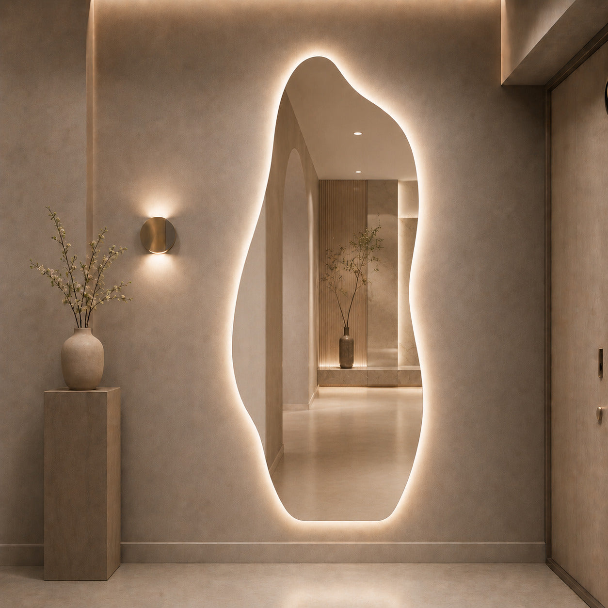 Espejo LED con forma Irregular Corcovado