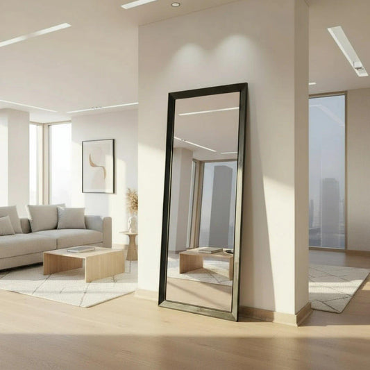 Espejo de Madera Negro Grande