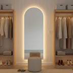 Espejo belga de 4mm con forma de arco LED cob retroiluminado con luz calida o fria para closet dormitorio o living cualquier espacio de tu hogar