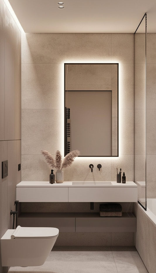 Rectangular Minimalista Retroiluminado - Yourhomeplan