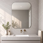 Espejo para baño sin marco flotante para colgar en tu baño