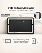 espejo para baño por la parte de atras