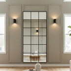 espej cuadriculado estilo ventana marco negro