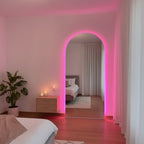 Espejo en arco LED RGB multicolor con mando a distancia para dormitorio y cualquier espacio de tu hogar