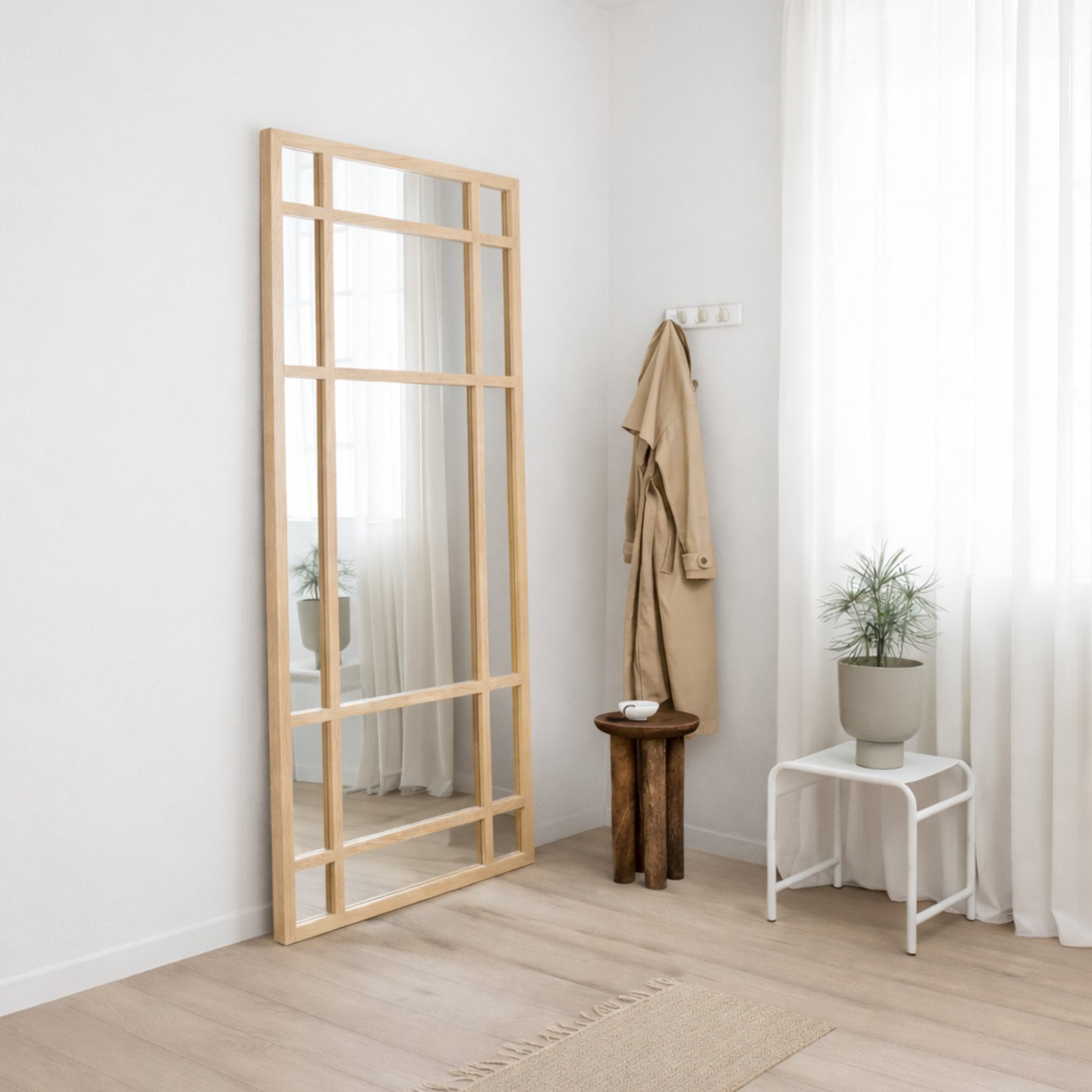 espejo estilo ventana con marco tratada y escogida con espejo belga de 4mm europeo libre de plomo y con capa protectora de hongos