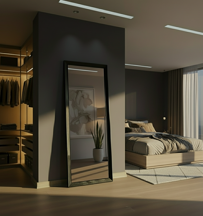 Espejo - Decorativo Negro de Madera