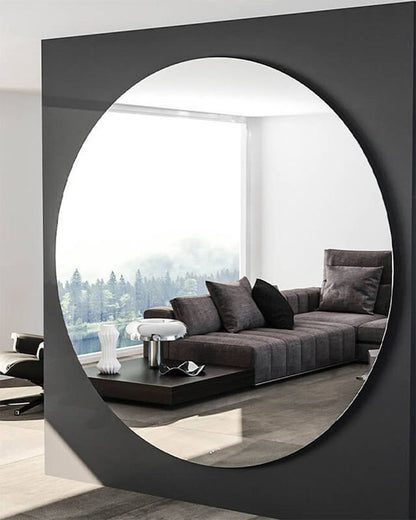 "espejo circular simple para decorar tu hogar con un toque minimalista"